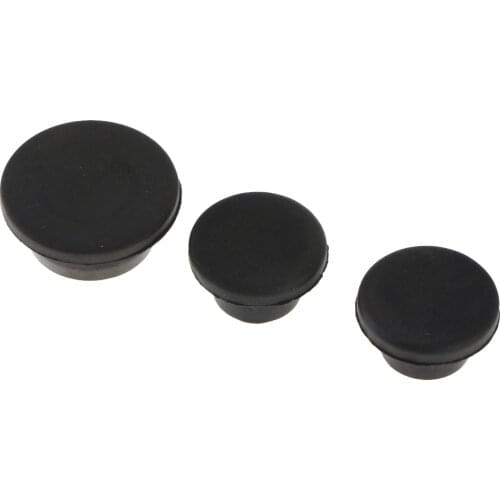 Pack of 3 Replacement Rubber Tailgate Plug Set Spare Tire Carrier Delete Black