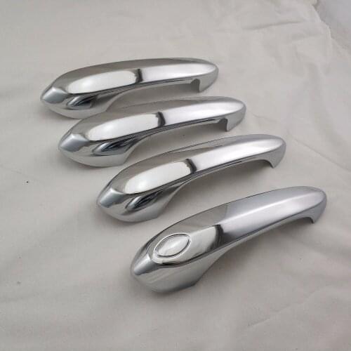 4pcs Chrome plated DOOR HANDLE COVER For BMW X3 G01 2018 Handle Auto Door waist line Protective decoration Stickers Covers Trim