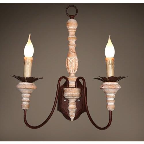 Wall lamp, wooden art, antique, old living room, bedroom, study room, lamp, villa hall, decorative lamps and lanterns