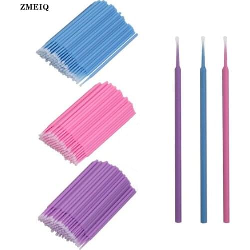 300 PCS Disposable Make Up Eyelashes Mini Individual lashes Applicators Mascara Brush Lashes Extensions Makeups Cotton Swab Tool