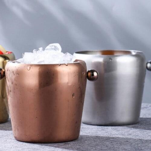 1pcs Wine Chiller Stainless Steel Rust-proof 3 Styles Single Layer Beer Chiller for Bar Ice Bucket Wine Champagne Bottle Chiller