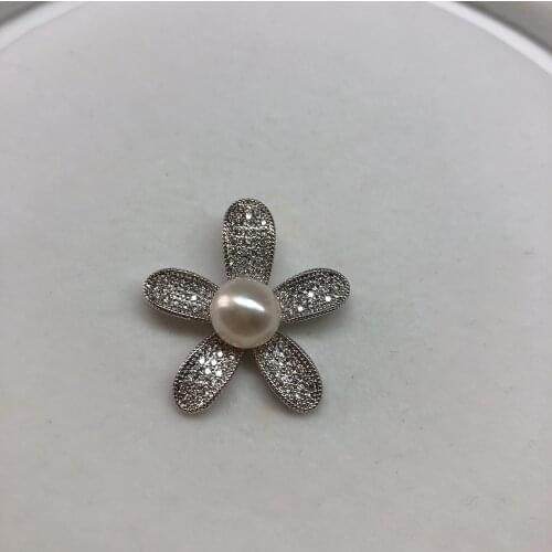 Wholesale Flower Pendant Base Mountings Findings Jewelry Settings Accessories Parts for Pearls Beads Crystal Agate Coral Jade