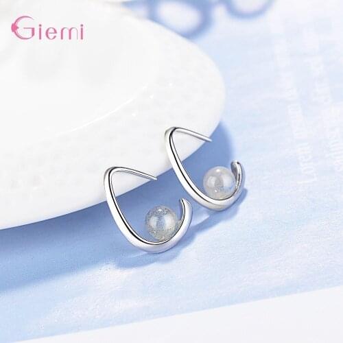 New Arrivals Crystal Earring For Women Genuine 925 Sterling Silver Earrings High Quality Korean Earrings For Wedding Dance Party