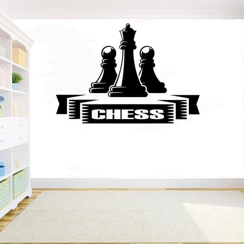 Chess Wall Decal Chess Pieces Vinyl Sticker Home Design Living Room Decor Chess Club Decoration Removable Wall Art Mural Y177