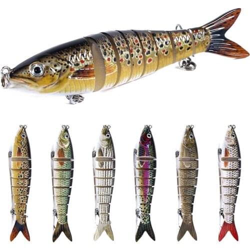 1PC 12.5cm 22g Sinking Wobblers 8 Segments Fishing Lures Multi Jointed Swimbait Hard Bait Fishing Tackle for Bass Isca Crankbait