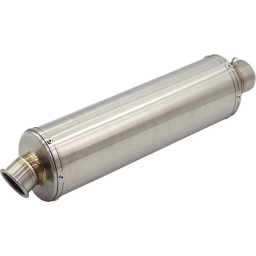 Oval Inlet 51mm 61mm 63mm 65mm Customize Motorbike Exhaust Pipe Muffler Stainless Steel Slip On Universal Motorcycle Escape Moto