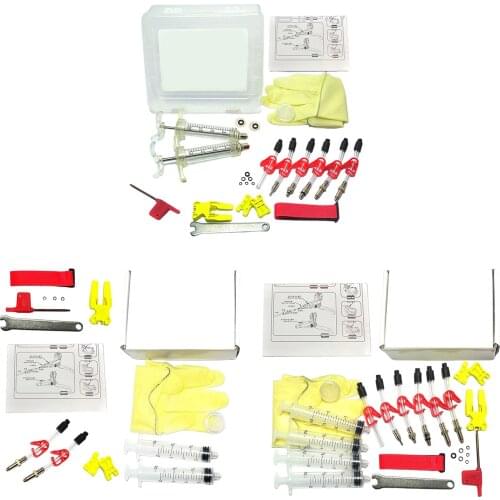 Premium Bike Brake Oil Bleed Kits Hydraulic Brake Injecting Syringe Adapters