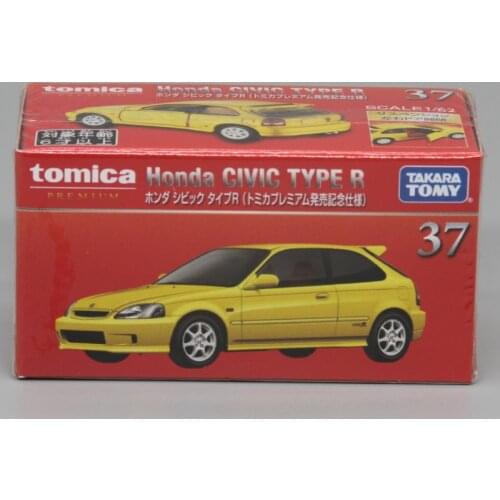 1:64 HONDA CIVIC TYPE R EK9 37 GOLDEN Metal Diecast Alloy toy cars Model Vehicles For Children Boys gift hot
