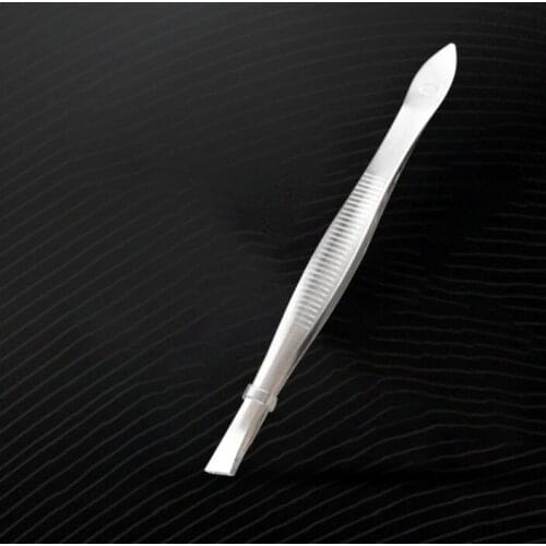 1PCS Stainless Steel Eyebrow Tweezer Blackhead Remover Sobrancelha Clean Blackhead Clip Eyebrow Makeup Tool #1103