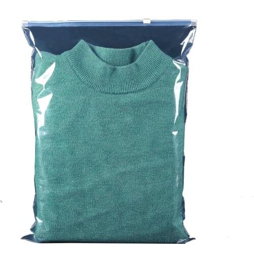 1pcs transparent Clear zipper plastic bag for clothing plastic packaging bag zipper bag