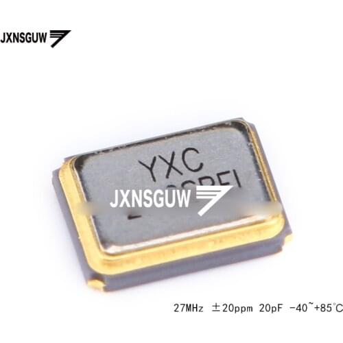 10PCS 3225 SMD passive crystal oscillator/YSX321SL 27MHz 20ppm 20pF X322527MSB4SI 4 foot