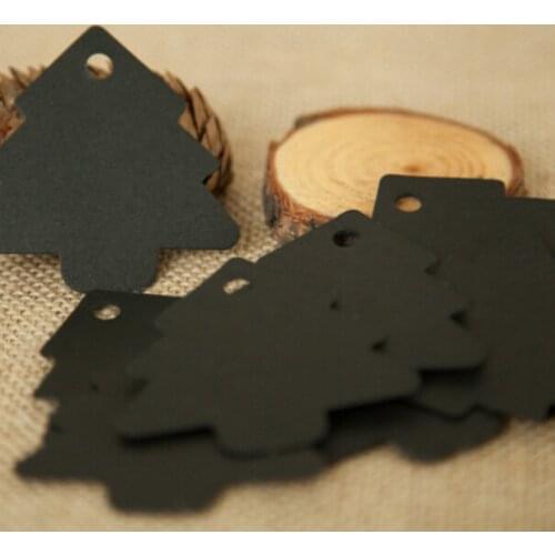 150pcs DIY Kraft Paper Hanging Tags Christmas Tree Shape Tags for Party Decor Paper Cards Gift Price Labels 5.5*5.4cm