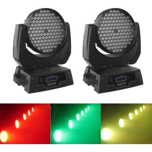 2Pcs/lot DMX Sound Professional Stage Wash Light 108X3W RGBW 4in1 LED Wash Moving Head Light Wedding Stage DJ Disco Lighting