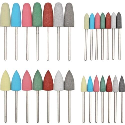 28pcs/set Dental Silicone Grinding Heads Teeth Polisher Low-speed Machine Polishing Cone Shape Dental Oral Hygiene Lab Equipment