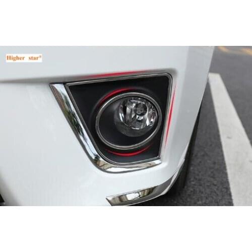 Higher star stainless steel 4pcs car Front fog lamp decoration frame cover,decoration ring trim for Toyota Corolla 2014-2016