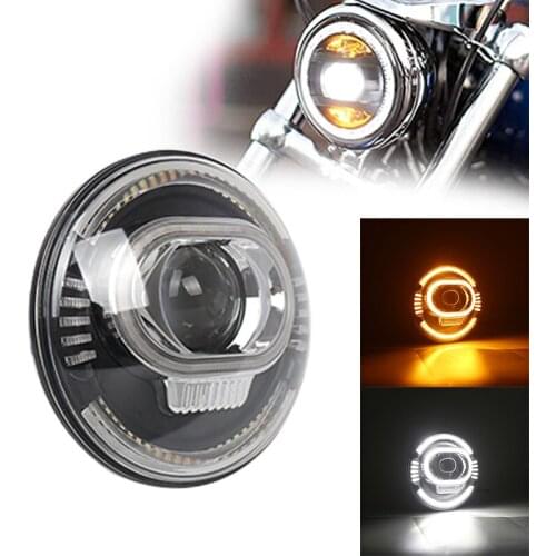 DOT 7 Inch LED Headlight H/Low Beam DRL Forlight For Harley Glide Series, Softail Series, Sport Glide, Road/Street Glide Special