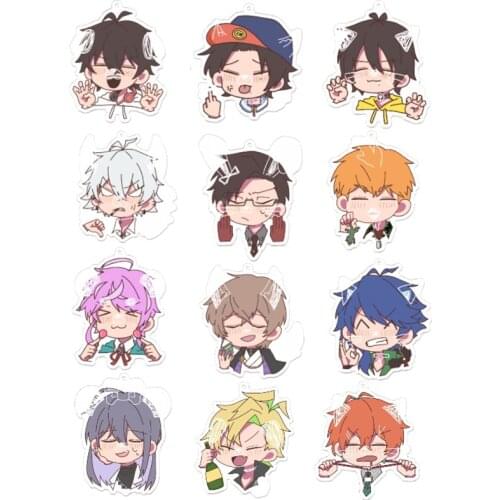 Anime Hypnosis Microphone Yamada Ichiro SAMATOKI AOHITSUGI Bags Pendant Keychain Acrylic Keyring Q Version Cute Cat Ear Series