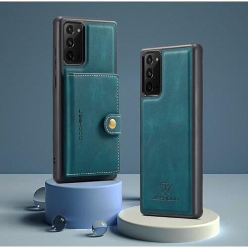 For Samsung S20 S21 Plus Ultra S20 Fe Case Leather For Samsung Note 8 9 10 20 Plus Magnetic Card Slot Shell Card Pocket Case
