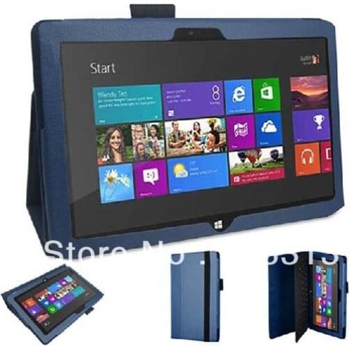 Ultra Slim Litchi Flip Stand PU Leather Skin Cover Funda Case For Microsoft Surface RT 1 2 Windows 8 RT1 RT2 10.6 inch Tablet