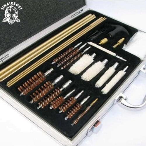 SINAIRSOFT Shootin Cleaning Kit Brush Full Set For Hunting Airsoft Paintball Gun Rifle With Case Brushes Full Set KIT WITH BOX