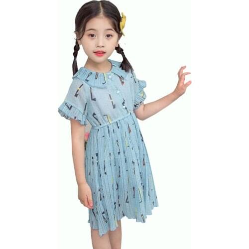 Kids Summer Dresses For Girls Floral Kids Summer Dresses For Girls Casual Style Dress Kids Teenage Childrens Clothing