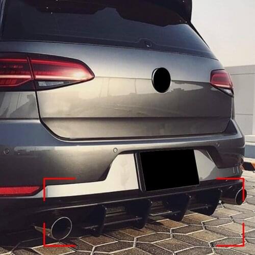 For Volkswagen Golf 7.5 GTI MK7.5 GTI Car Rear Bumper Diffuser Flag Spoiler Splitter Accessories Car Styling