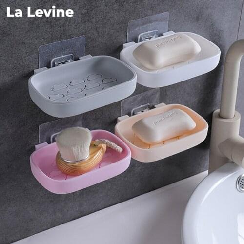 Bathroom Drain Soap Box Rack Sucker Wall-mounted Free Punch Soap Box Holder Bathroom Kitchen Organizer Tools Household Items