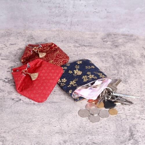 2021 new women vintage japanese style coin bag cute money wallet 11x11cm key purse