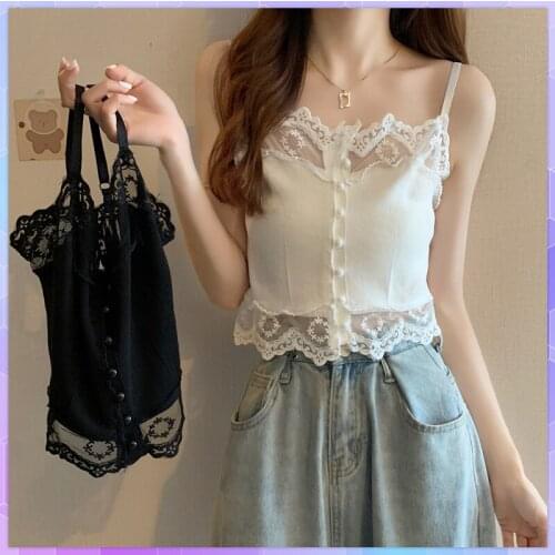 Strap Crop Top Camis For Women Camisole Halter Basic Vest Sleeveless Tank Tops Summer Sexy Backless Patchwork Knitted Top Female