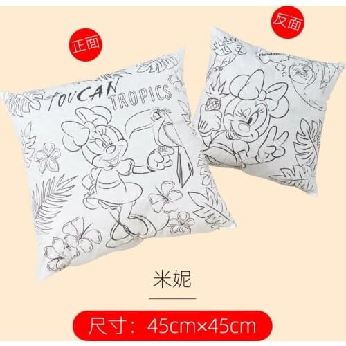 Disney Cartoon Hand-Painted Pattern Round Pillow Custom Made Sofa Bay Window Cushion Futon Cushion Recycling Pillow