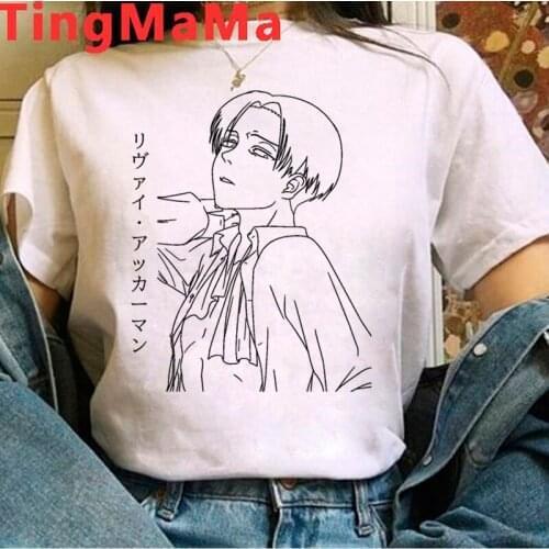 Attack on Titan Titans Attack summer top men kawaii aesthetic vintage 2021 casual clothes streetwear