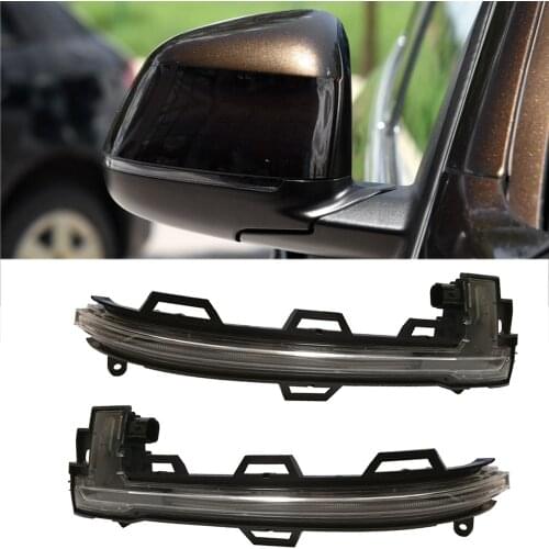 Left & Right Side For BMW X3 X4 X5 X6 F25 F15 LED Wing Mirror Cover Yellow Turn Signal Light