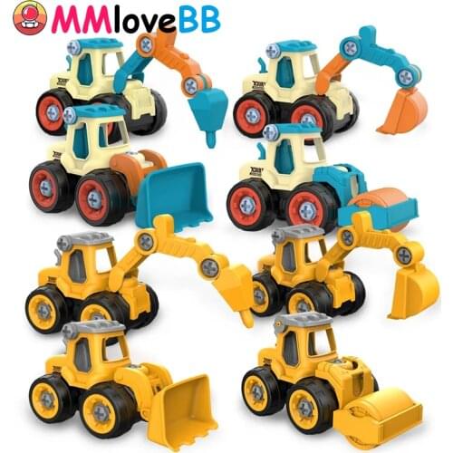 Can be Assembled and Disassembled Mini Engineering Car Tractor Toy Dump Truck Model Classic Baby Puzzle Toys For Children Gift