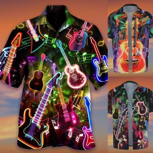 2021 Mens Fashion Casual Comfortable Print Stand Collar Short Sleeve Button Top Cool Hawaiian Style Mens Floral Shirt F