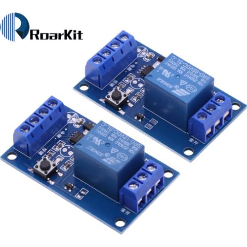 12V Single Bond Button Bistable Relay Module Modified Car Start and Stop Self-Locking Switch One Key