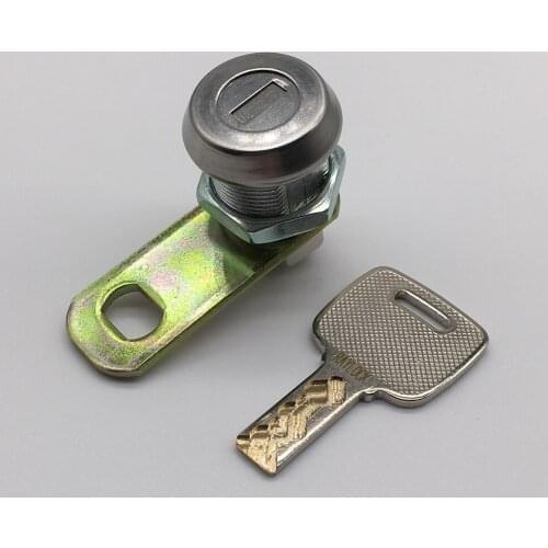 Flat key security zinc plated waterproof drawer cabinet cam lock for doors