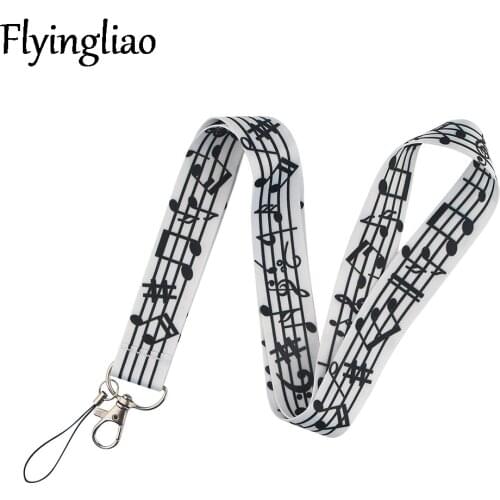 Musical symbol Lanyard for Keys Phone Cool Neck Strap Lanyard for Camera Whistle ID Badge Cute webbings ribbons Gifts Decoration