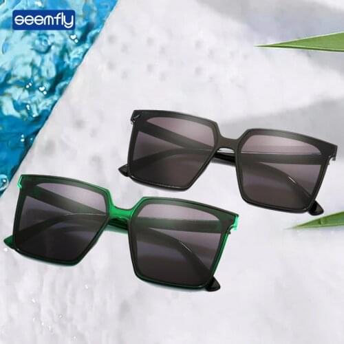 Seemfly 2021 New Men Women Sunglasses For Driving Polarized Glasses Vintage Sunshades Woman Fashion Oversized Square Sun Glasses