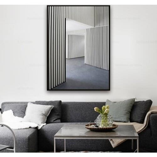 Modern Light Luxury Architectural Art Encounter Corner Poster Prints Nordic Painting for Living Room Wall Hanging Painting Porch