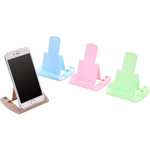 1PCS Random Color Universal Mini Plastic Smart Mobile Phone Tablets Bracket Phone Table Desk Mount Stand Phone Holder For Cell