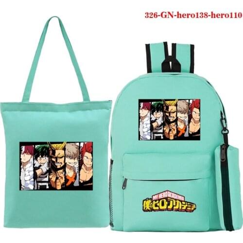 Japanese Anime My Hero Academia Canvas Backpack Rucksacks Schoolbag Sport-Bag Travel Mens Casual Large-Capacity backpacks