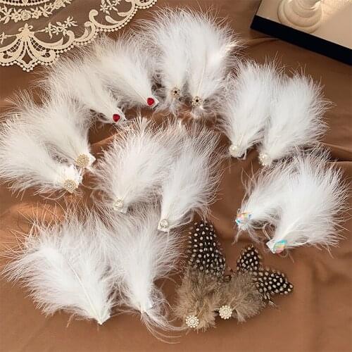 Feather Headdress Hairpin Fairy Super Fairy Beautiful Hair Clip Side Clip Girl Japanese Cute Ancient Style Hair Accessory