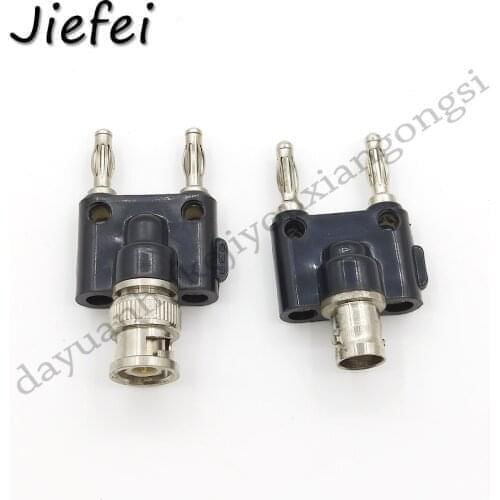 10-20Pcs BNC Female /male jack to dual ( 2X 4mm ) Twin Banana plug male Coaxial connector