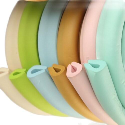 10pcs/lot ''U' Style 2m New Baby bumper strip Baby Safety Corner protector Glass Table Edge Corner Guards Cushion Strip