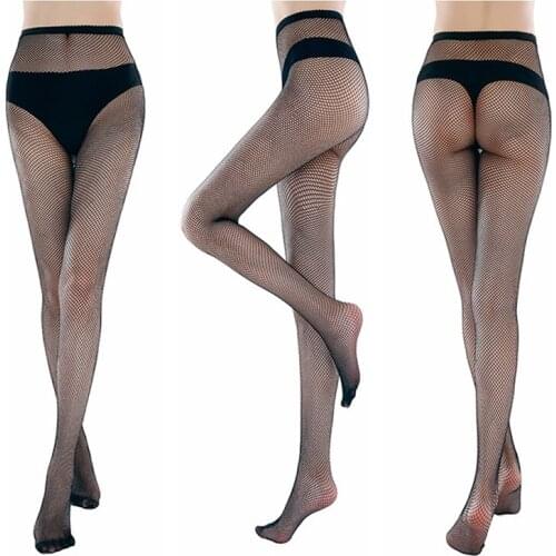 2020 Sexy Fishnet Stockings Women Mesh Stocking Sexy Pantyhose Nylon Tights Ladies Black Long Stockings Over The Knee Socks