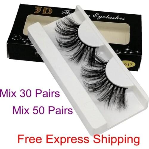 3D Silk Full Strip Lashes 100% Cruelty Free 30/50 Pairs Faux Mink Eyelashes Vegan Thick Eyelash Dramatic Mink Lash DHL FEDEX