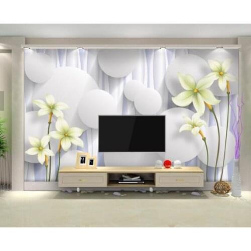 3D flower abstract wallpaper photo mural wall decor wall art for living rooom custom any size embossed wall paper roll