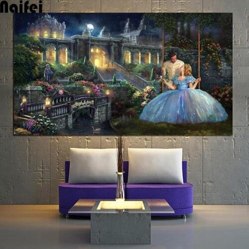 Diamond Embroidery Prince and princess Cross Stitch Kits Home Decoration Diy Diamond Painting Cartoon Full Square Drill Gift