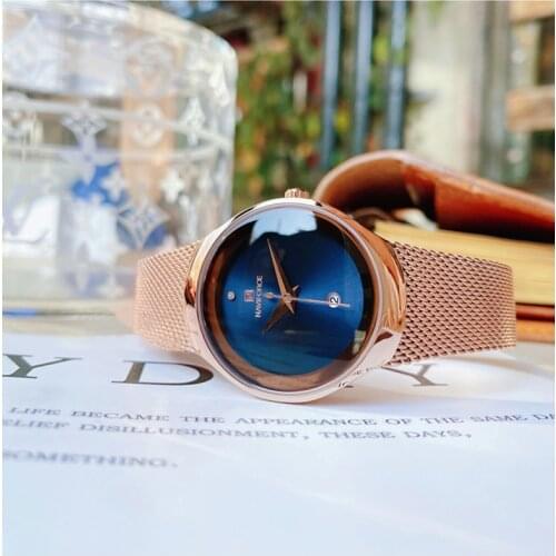 NAVIFORCE Watch Clock Quartz Fashion-Dress Stainless-Steel Girl Waterproof Women Lady Watches Simple Wristwatch Relogio Feminino