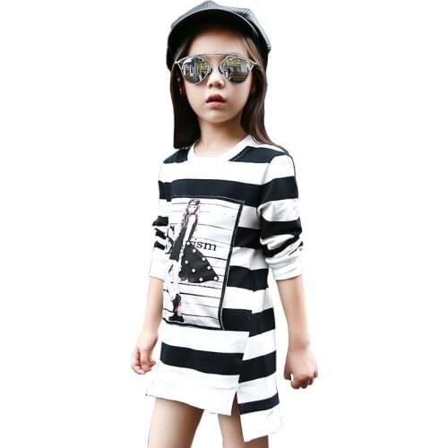 Girls Dresses Cartoon Spring Autumn Princess Party Dress For Girl Sweatshirt Cotton Long Sleeves Girls Clothes 4 6 8 10 12 Years